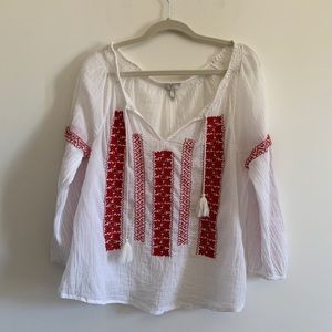 JOIE cotton gauze flowy boho blouse